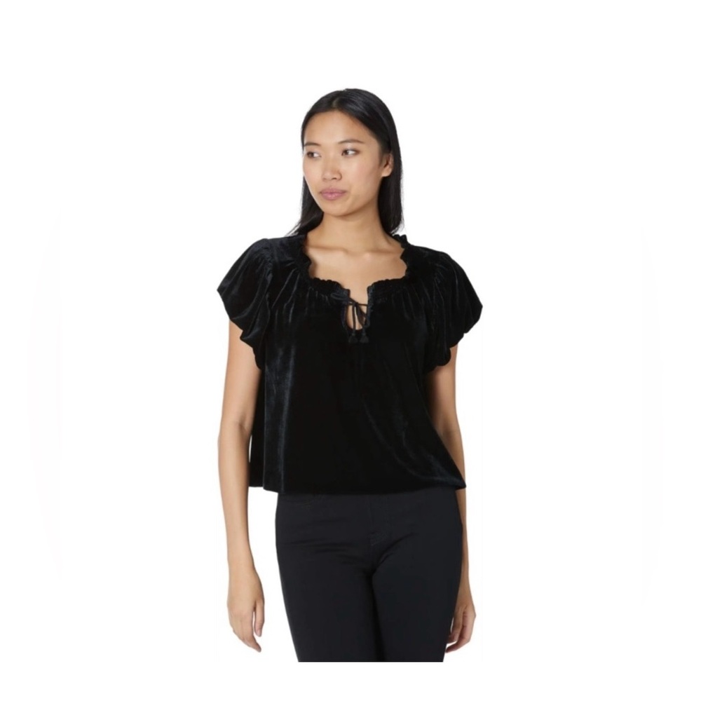 Free People Terese velvet top shirt blouse NWT